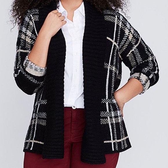 🆕NEW! Lane Bryant Plaid Open Cardigan Overpiece - Picture 4 of 12